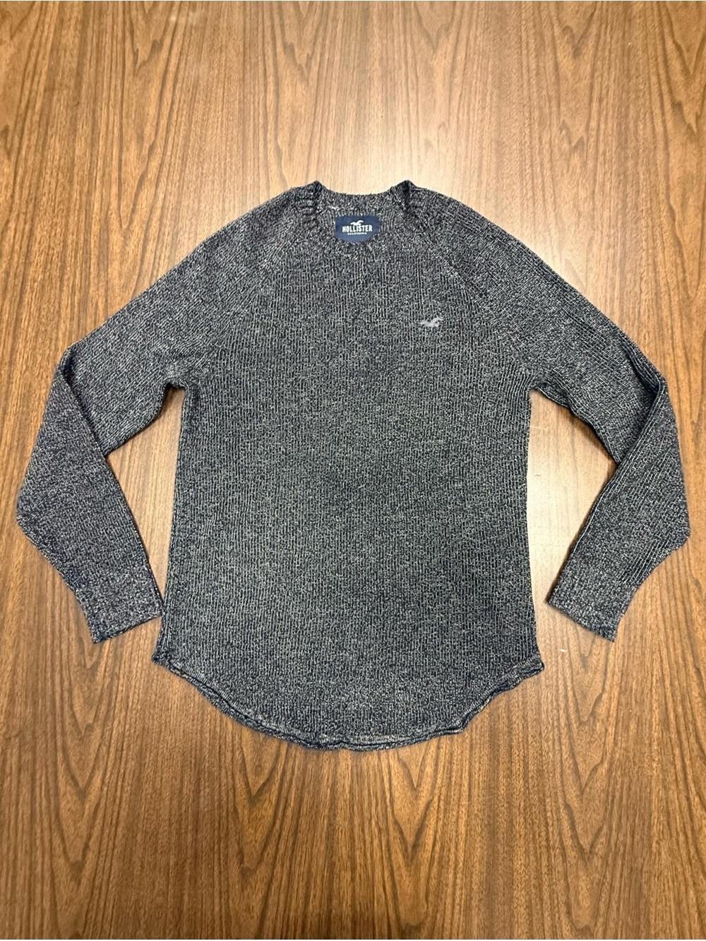 Hollister Charcoal Marled Knit Crew Men’s Sweater New without Tags Size Medium